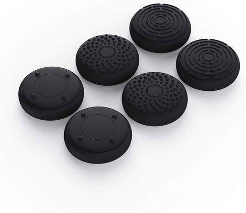 غطاء سيليكون مضاد للانزلاق من eXtremeRate PlayVital 3D Studded Edition لوحدة تحكم Xbox Series X/S، واقي حافظة مطاطي لوحدة التحكم اللاسلكية Xbox Core مع مقابض الإبهام - رمادي داكن وأسود in Saudi Arabia