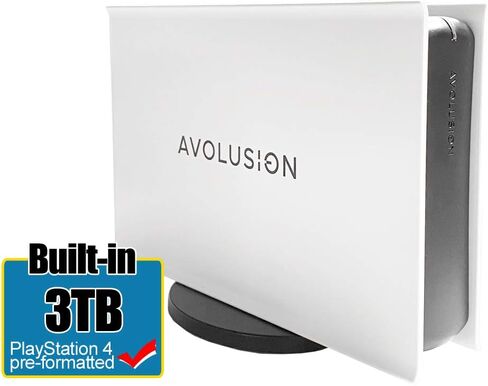 Avolusion PRO-5X Series 3TB USB 3.0 External Gaming Hard Drive for PS4 Original, Slim & Pro (White) in Saudi Arabia
