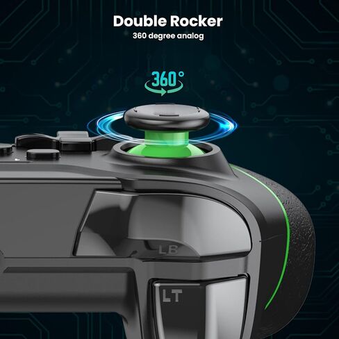 وحدة تحكم سلكية YCCSKY متوافقة مع Xbox Series X|S/Xbox One، وحدة تحكم ألعاب سلكية لأجهزة Xbox One PC Windows 7/8/10، مع مقبس صوت Dual-V Turbo (أسود) in Kuwait