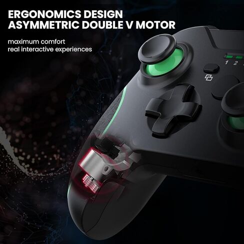 وحدة تحكم سلكية YCCSKY متوافقة مع Xbox Series X|S/Xbox One، وحدة تحكم ألعاب سلكية لأجهزة Xbox One PC Windows 7/8/10، مع مقبس صوت Dual-V Turbo (أسود) in Kuwait