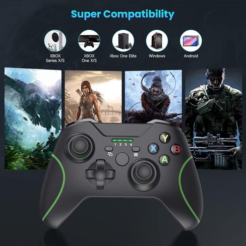 YCCSKY Wired Controller for Xbox One/Xbox Series X|S,Pc Game Controller Compatible with Windows 11/10/8/7,Gamepad with Audio Jack and Dual-Vibration Turbo (Black - Wireless) in Saudi Arabia