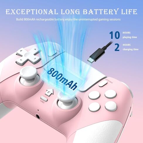 وحدة تحكم لاسلكية OFOTEIN لوحدة تحكم PS4، وحدة تحكم Gamepad متوافقة مع Playstation 4/Slim/Pro/PC، بطارية مدمجة قابلة لإعادة الشحن بقدرة 800 مللي أمبير في الساعة/عصا تحكم وأزرار استجابة/صوت/Turbo (وردي) in Saudi Arabia