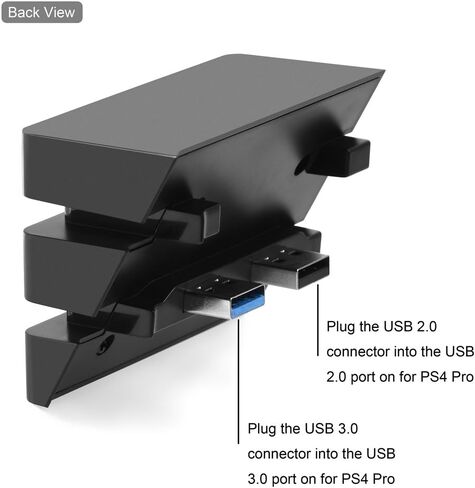 موزع USB 3.0 لجهاز بلاي ستيشن 4 برو، موزع USB 2.0 و3.0 عالي السرعة بـ5 منافذ USB 2.0 و3.0، موصل محول شاحن عالي السرعة لوحدة تحكم العاب بلاي ستيشن 4 برو in Saudi Arabia