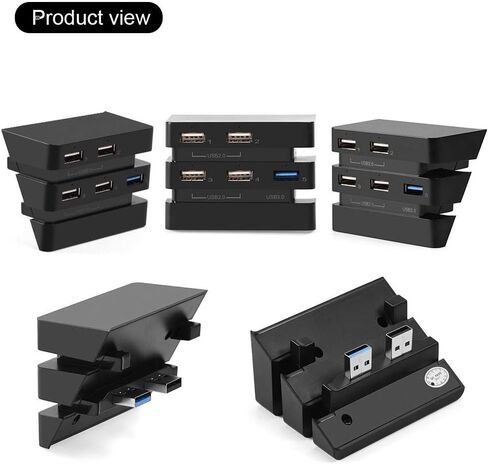 موزع USB 3.0 لجهاز بلاي ستيشن 4 برو، موزع USB 2.0 و3.0 عالي السرعة بـ5 منافذ USB 2.0 و3.0، موصل محول شاحن عالي السرعة لوحدة تحكم العاب بلاي ستيشن 4 برو in Saudi Arabia