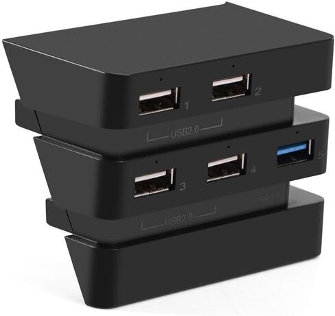 موزع USB 3.0 لجهاز بلاي ستيشن 4 برو، موزع USB 2.0 و3.0 عالي السرعة بـ5 منافذ USB 2.0 و3.0، موصل محول شاحن عالي السرعة لوحدة تحكم العاب بلاي ستيشن 4 برو in Saudi Arabia