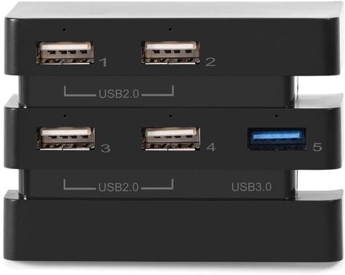 موزع USB 3.0 لجهاز بلاي ستيشن 4 برو، موزع USB 2.0 و3.0 عالي السرعة بـ5 منافذ USB 2.0 و3.0، موصل محول شاحن عالي السرعة لوحدة تحكم العاب بلاي ستيشن 4 برو in Saudi Arabia