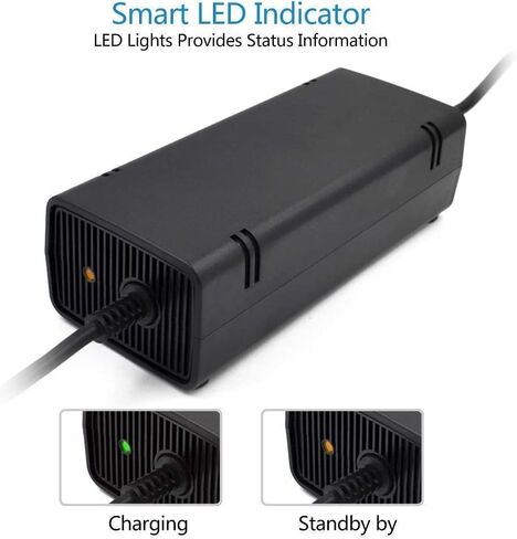 شاحن حائط مطور من TREE.NB لجهاز Xbox 360 Slim Power Supply، شاحن محول تيار متردد مع سلك طاقة لجهاز Xbox 360 Slim، قابس أمريكي 100 فولت - 240 فولت in Saudi Arabia