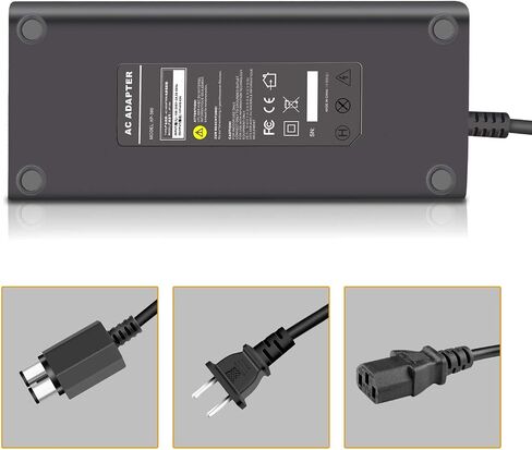 شاحن حائط مطور من TREE.NB لجهاز Xbox 360 Slim Power Supply، شاحن محول تيار متردد مع سلك طاقة لجهاز Xbox 360 Slim، قابس أمريكي 100 فولت - 240 فولت in Saudi Arabia
