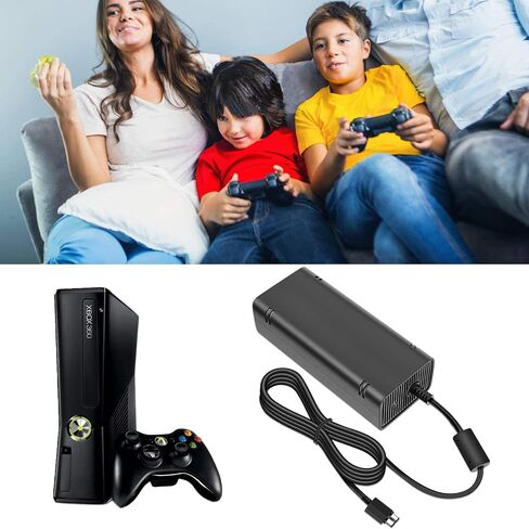 شاحن حائط مطور من TREE.NB لجهاز Xbox 360 Slim Power Supply، شاحن محول تيار متردد مع سلك طاقة لجهاز Xbox 360 Slim، قابس أمريكي 100 فولت - 240 فولت in Saudi Arabia