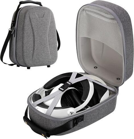 حافظة PSVR2، حقيبة حمل لجهاز PSVR2، حقيبة سفر مع جيب مدمج لتخزين ملحقات PSVR 2 الصغيرة، حقيبة يد محمولة مع حزام كتف لجهاز تحكم Playstation VR2 Sense، حافظة صلبة لجهاز PS VR2 in Kuwait