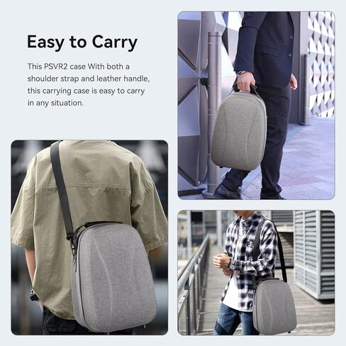 حافظة PSVR2، حقيبة حمل لجهاز PSVR2، حقيبة سفر مع جيب مدمج لتخزين ملحقات PSVR 2 الصغيرة، حقيبة يد محمولة مع حزام كتف لجهاز تحكم Playstation VR2 Sense، حافظة صلبة لجهاز PS VR2 in Kuwait