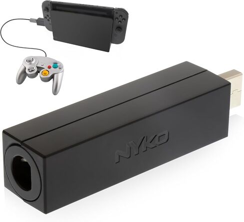 Nyko Retro Controller Hub Plus - محول وحدة تحكم Gamecube لجهاز Nintendo Switch، قم بتوصيل ما يصل إلى 4 وحدات تحكم مع Turbo وزر الصفحة الرئيسية، متوافق مع Super Smash Bros in Kuwait