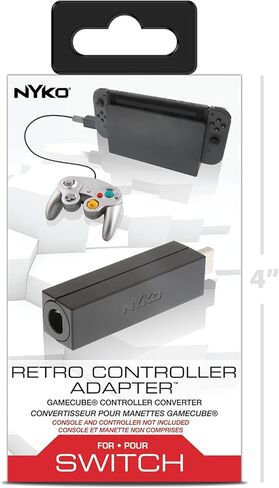 Nyko Retro Controller Hub Plus - محول وحدة تحكم Gamecube لجهاز Nintendo Switch، قم بتوصيل ما يصل إلى 4 وحدات تحكم مع Turbo وزر الصفحة الرئيسية، متوافق مع Super Smash Bros in Kuwait