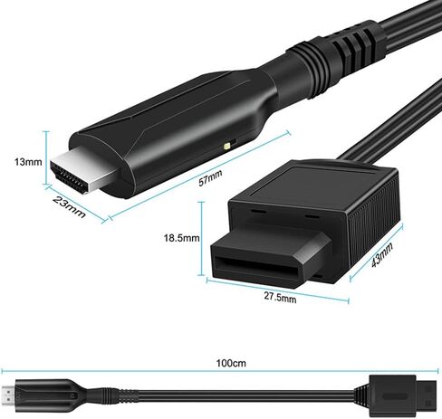 كابل محول Junsi Wii إلى HDMI، كابلات محول HDMI خط تحويل موصل عالي الدقة بالكامل سلك 1 متر 1080P/720P متوافق مع نينتندو وي، تلفزيون/شاشة in Kuwait