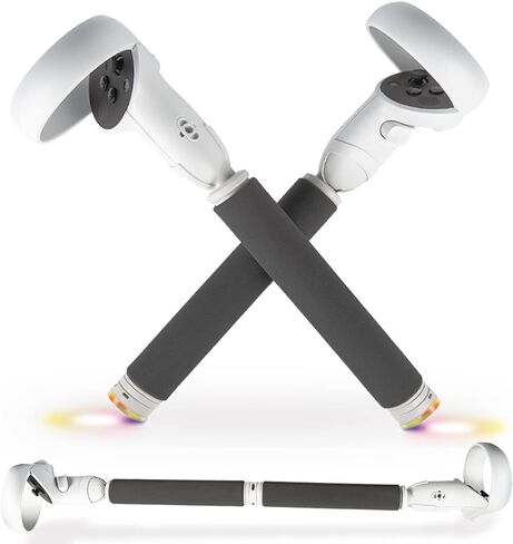 ملحق مقابض التحكم بمقبض تمديد من أوكي كات بيت سابر لـ Oculus Quest 2، 2 في 1 مقبض لعب Gorilla Tag Golf Club/Supernatural Enhance VR Gaming in Kuwait