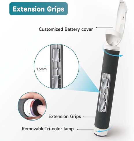 ملحق مقابض التحكم بمقبض تمديد من أوكي كات بيت سابر لـ Oculus Quest 2، 2 في 1 مقبض لعب Gorilla Tag Golf Club/Supernatural Enhance VR Gaming in Kuwait
