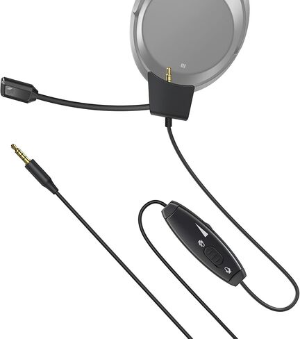 فوليم كيبل ميكروفون بوم متوافق مع سماعات سوني WH-1000XM4 وWH-1000XM3 مع تحكم في مستوى الصوت ومفتاح كتم الصوت للكمبيوتر واللاب توب وبلاي ستيشن 4 وبلاي ستيشن 5 واكس بوكس ون in Kuwait