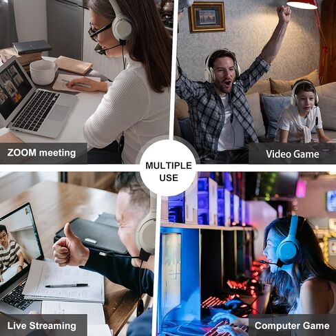 فوليم كيبل ميكروفون بوم متوافق مع سماعات سوني WH-1000XM4 وWH-1000XM3 مع تحكم في مستوى الصوت ومفتاح كتم الصوت للكمبيوتر واللاب توب وبلاي ستيشن 4 وبلاي ستيشن 5 واكس بوكس ون in Kuwait