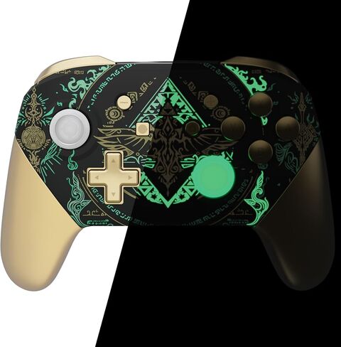 eXtremeRate Classic SwitchCube Style Faceplate Backplate Handles for Nintendo Switch Pro Controller, Soft Touch Replacement Grip Housing Shell Cover with Full Set Buttons for Nintendo Switch Pro in Kuwait