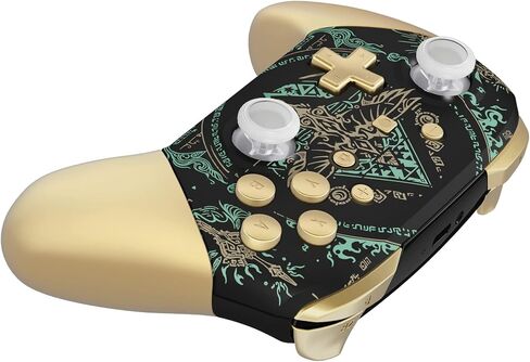eXtremeRate Classic SwitchCube Style Faceplate Backplate Handles for Nintendo Switch Pro Controller, Soft Touch Replacement Grip Housing Shell Cover with Full Set Buttons for Nintendo Switch Pro in Kuwait