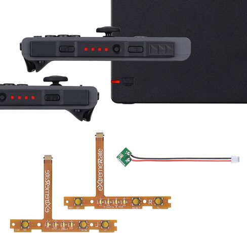 eXtremeRate Firefly LED Tuning Kit for Nintendo Switch Joycons Dock NS Joycon SL SR Buttons Ribbon Flex Cable Indicate Power LED - Violet (Joycons Dock NOT Included) in Saudi Arabia