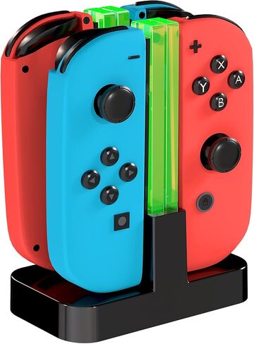 TALK WORKS Charging Dock Station Compatible with Nintendo Switch Joy-Con + OLED - Charger Base, Remote Accessories Docking Station for 4 Controllers in Kuwait
