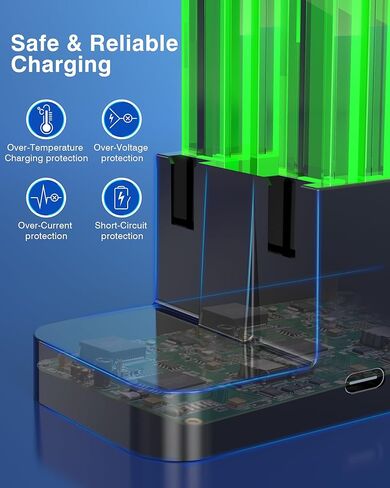 قاعدة شحن HOZKAII لمفتاح OLED Joy con، شاحن وحدة تحكم 4 في 1 مع مؤشر LED لامبوست، محطة حامل شاحن Joy con مع كابل شحن USB من النوع C in Kuwait