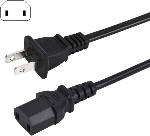 2 Prong Power Cord Cable Compatible with Xbox One, Xbox 360 Slim, 360 E, Sony PS4 Pro Playstation 4 Pro in Kuwait