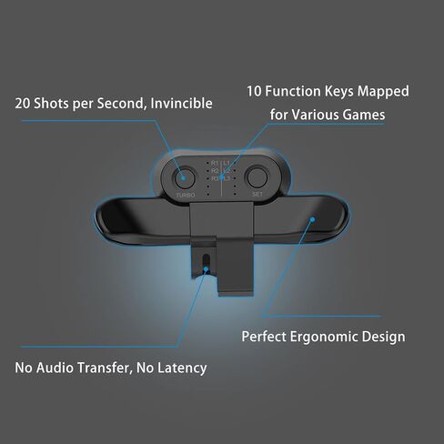 Controller Paddles for PS4, Controller Back Button Attachment, Customization Mapping Buttons, TURBO burst function, plug and playBurst Function, Plug And Play in Saudi Arabia