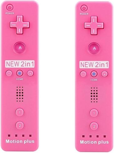 SIBIONO - Wii remote motion plus controller (2 Packs) for Nintendo Wii&Wii U Video Game Gamepads. (Black) in Saudi Arabia