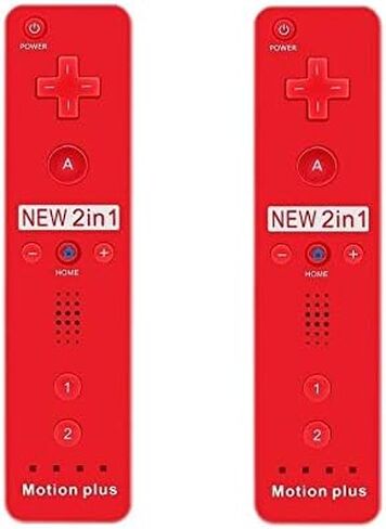 SIBIONO - Wii remote motion plus controller (2 Packs) for Nintendo Wii&Wii U Video Game Gamepads. (Black) in Saudi Arabia