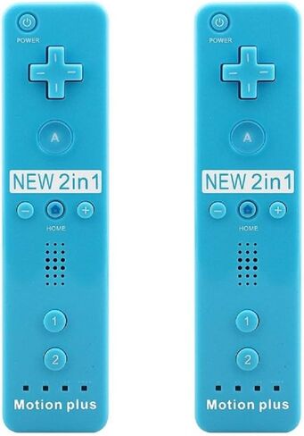 SIBIONO - Wii remote motion plus controller (2 Packs) for Nintendo Wii&Wii U Video Game Gamepads. (Black) in Saudi Arabia