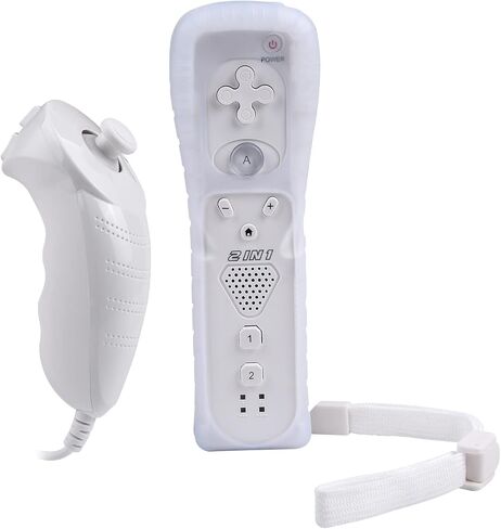 وحدة تحكم TechKen Motion Plus لأجهزة Wii وWii U مع تقنية Motion Plus وNunchuck وحقيبة الحماية in Kuwait