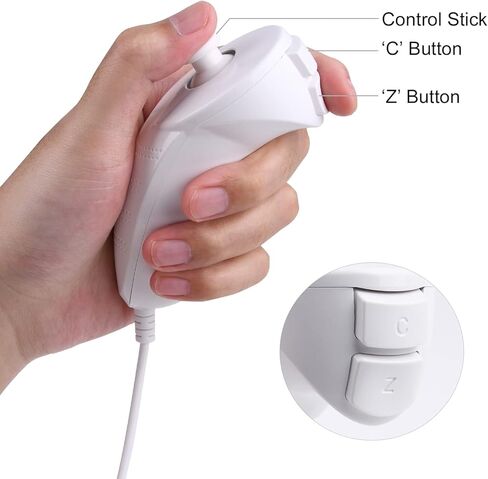 وحدة تحكم TechKen Motion Plus لأجهزة Wii وWii U مع تقنية Motion Plus وNunchuck وحقيبة الحماية in Kuwait