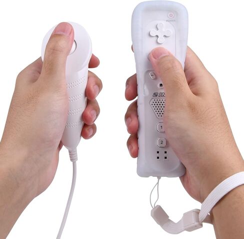 وحدة تحكم TechKen Motion Plus لأجهزة Wii وWii U مع تقنية Motion Plus وNunchuck وحقيبة الحماية in Kuwait