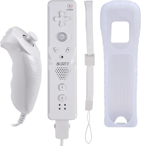 وحدة تحكم TechKen Motion Plus لأجهزة Wii وWii U مع تقنية Motion Plus وNunchuck وحقيبة الحماية in Kuwait