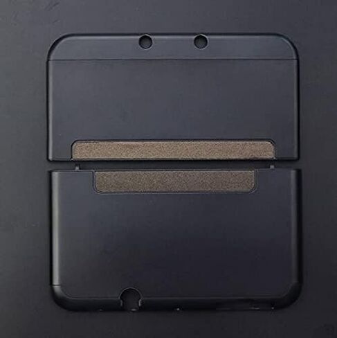 Aluminium Alloy Protective Case Front Back Faceplate Plates Top & Bottom Battery Housing Shell Case Cover for Nintendo New 3DS XL LL Console 2015 - Black in Saudi Arabia