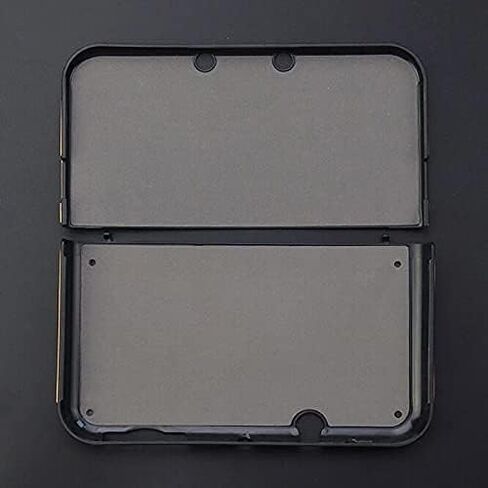 Aluminium Alloy Protective Case Front Back Faceplate Plates Top & Bottom Battery Housing Shell Case Cover for Nintendo New 3DS XL LL Console 2015 - Black in Saudi Arabia