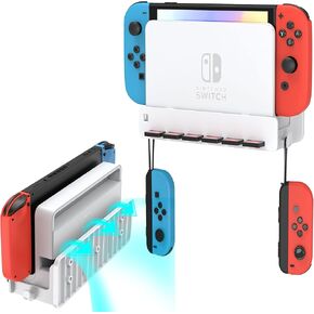 SOKUSIN Wall Mount for Nintendo Switch - Wall Mount Kit Shelf Stand Accessories for Nintendo Switch and Switch OLED to Safely Store Your Switch Console, Dock, Games,Controller Near/Behind TV(Black)