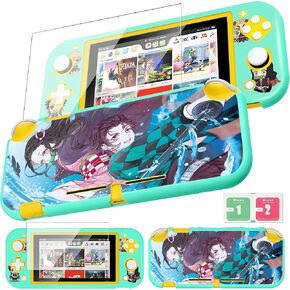 oqpa for Nintendo Switch Lite 2019 Case for Girls Boys Kids PC Cute Kawaii Fun Cartoon Design Cool Slim Protective Cases Hard Shell Cover with Screen Protector Glass for Switch Lite,Buzz