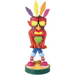 Exquisite Gaming: Crash Bandicoot: Crash Aku Aku - Original Mobile Phone & Gaming Controller Holder, Device Stand, Cable Guys, Licensed Figure in Kuwait
