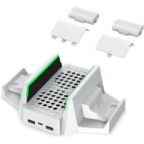 Cooling Fan Stand for Xbox Series S, 4 Level Adjustable Speed Cooling Fan with Dual Charging Station, Professional Game Console Cooling Stand for Xbox Series S in Kuwait
