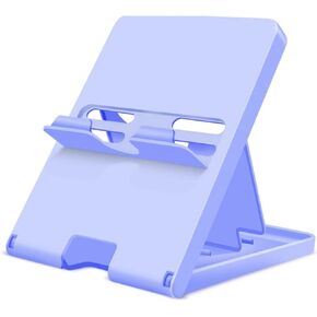 حامل ELIATER متوافق مع نينتندو سويتش، حامل تشغيل قابل للتعديل، حامل هاتف قابل للطي للمكتب، ملحقات حامل مفاتيح مدمجة ومحمولة (وردي)