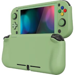 PlayVital ZealProtect Protective Case for Nintendo Switch Lite, Hard Shell Ergonomic Grip Cover for Nintendo Switch Lite w/Screen Protector & Thumb Grip Caps & Button Caps - Matcha Green in Saudi Arabia