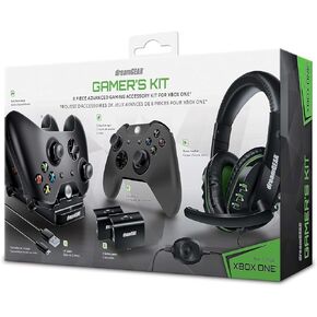 Gamers Kit for Xbox Series XS: Gaming Headset with 50mm Drivers, (2) Rechargeable Batteries, Controller Charger for Xbox Series XS,USB-C Cable, Controller Cover, Joystick Caps, (4) Battery Covers