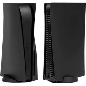 Face Plate Cover Shell for PS5 Disc Edition Console Faceplates, Accessories Compatible with Playstation 5 Protective Replacement Panels (Black)