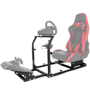 إطار ألعاب Hottoby Racing Simulator من أجل لوجيتك G25، G27، G29، G920 قابل للتعديل عجلة القيادة الوقوف الدواسات ومقعد السباق الحقيقي غير متضمن in Kuwait