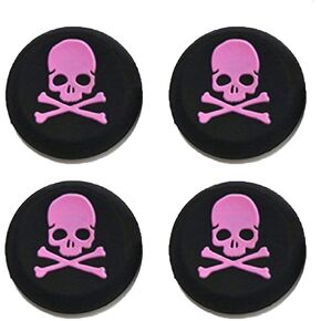 Silicone Thumb Stick Grip Cap Joystick Thumbsticks Caps Cover for PS4 PS3 Xbox One PS2 Xbox 360 Game Controllers (Blue Skull 4PCS)
