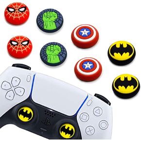 No-Slip Thumb Grips | Universal Edition for Nintendo Switch Pro, PlayStation 4 (PS4), PlayStation 5 (PS5), Xbox One & Xbox Series X Controller | 8-Pack