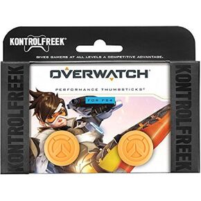 KontrolFreek Overwatch for PlayStation 4 (PS4) and PlayStation 5 (PS5) | Performance Thumbsticks | 1 High-Rise Convex, 1 Mid-Rise Convex | Orange in Saudi Arabia